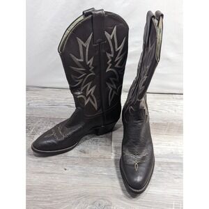 VTG Adams Biltrite Cowboy‎ Boots Women's Leather Brown Est Size 8